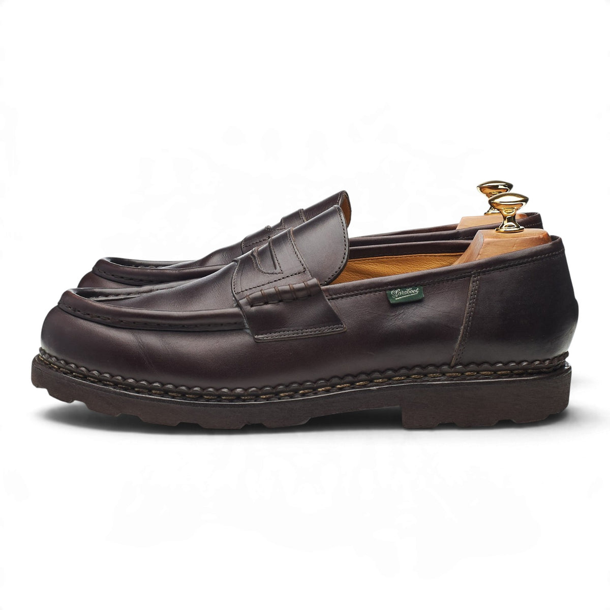 'Reims' Dark Brown Leather Loafers UK 10.5