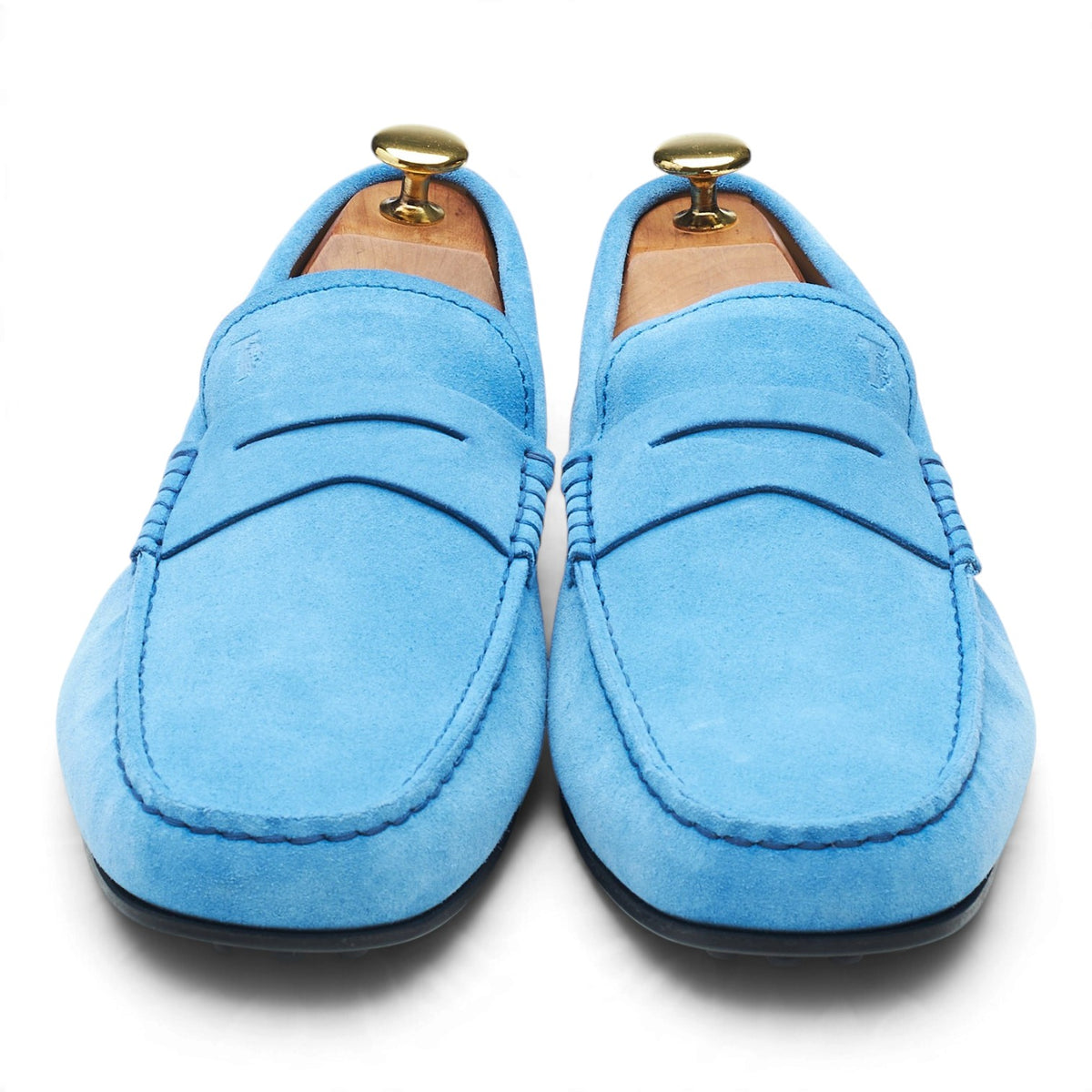 Gommino Blue Suede Driving Loafers UK 8