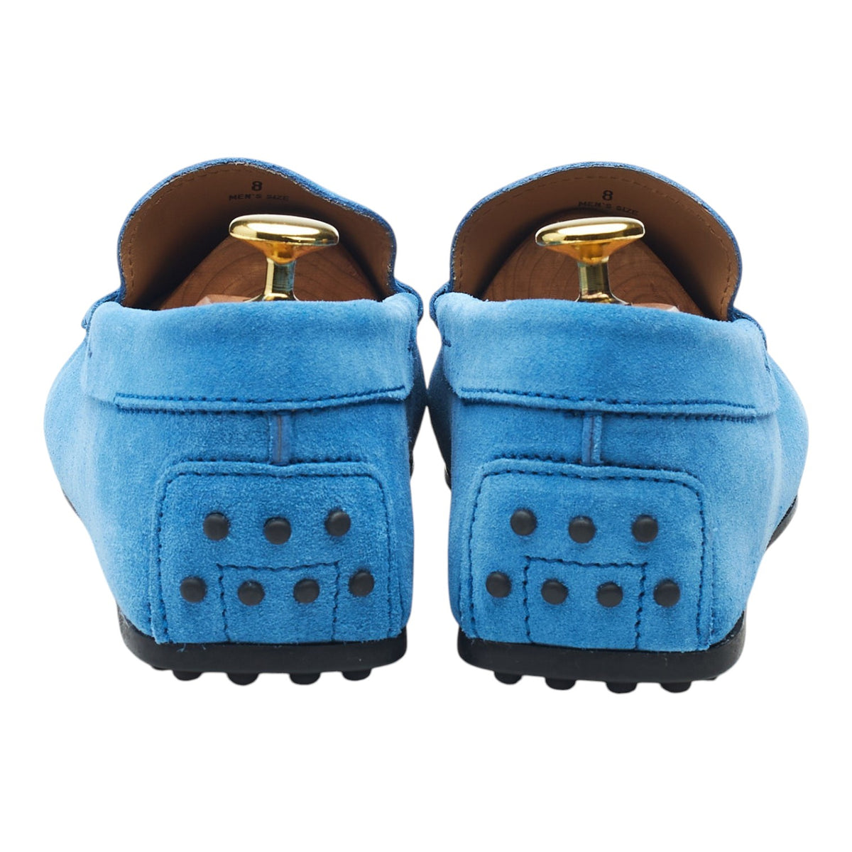 Gommino Blue Suede Driving Loafers UK 8