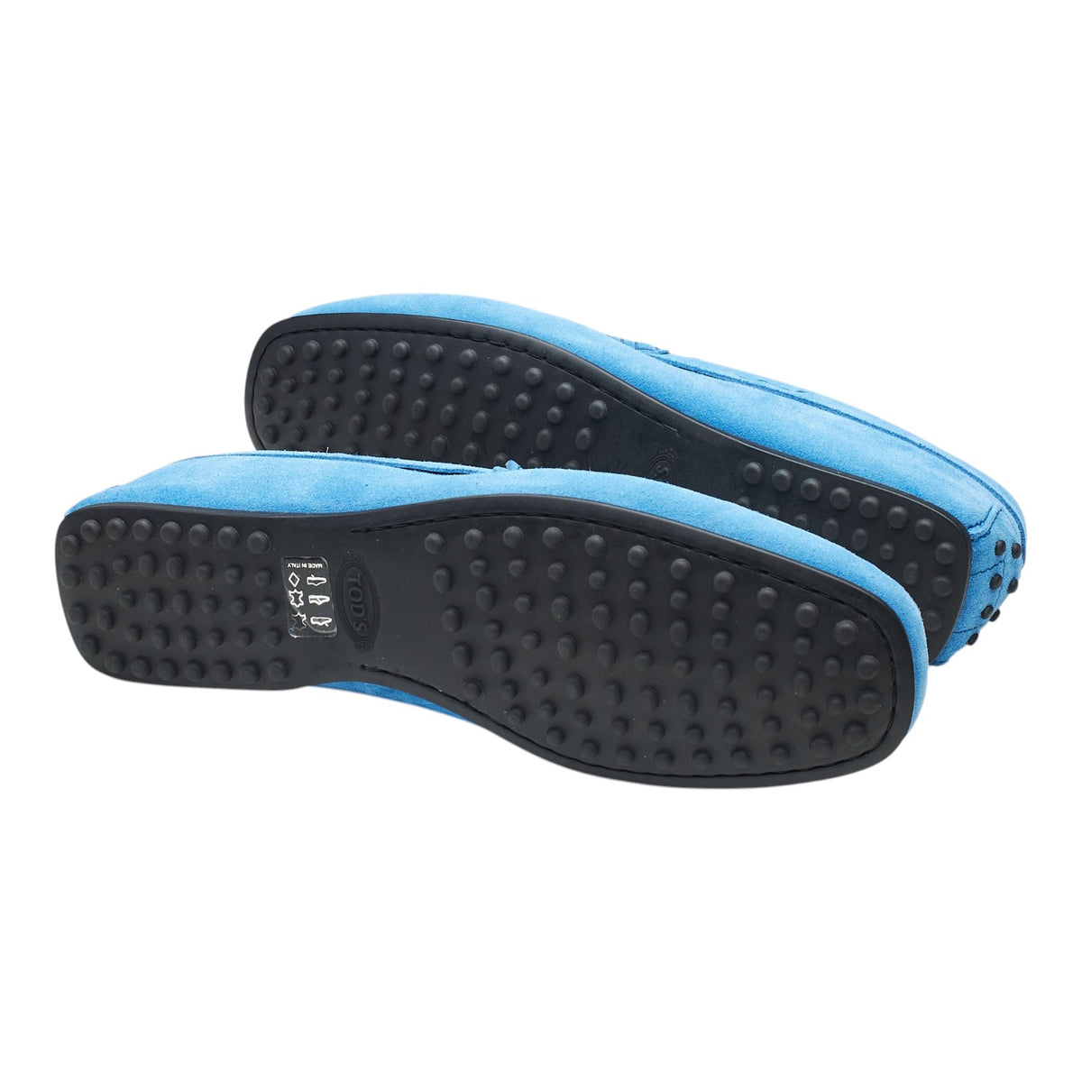 Gommino Blue Suede Driving Loafers UK 8