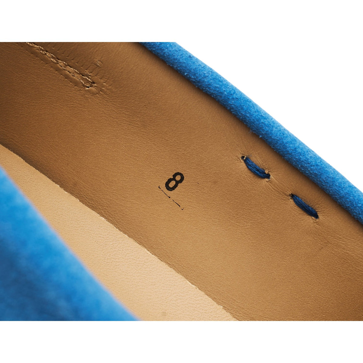 Gommino Blue Suede Driving Loafers UK 8