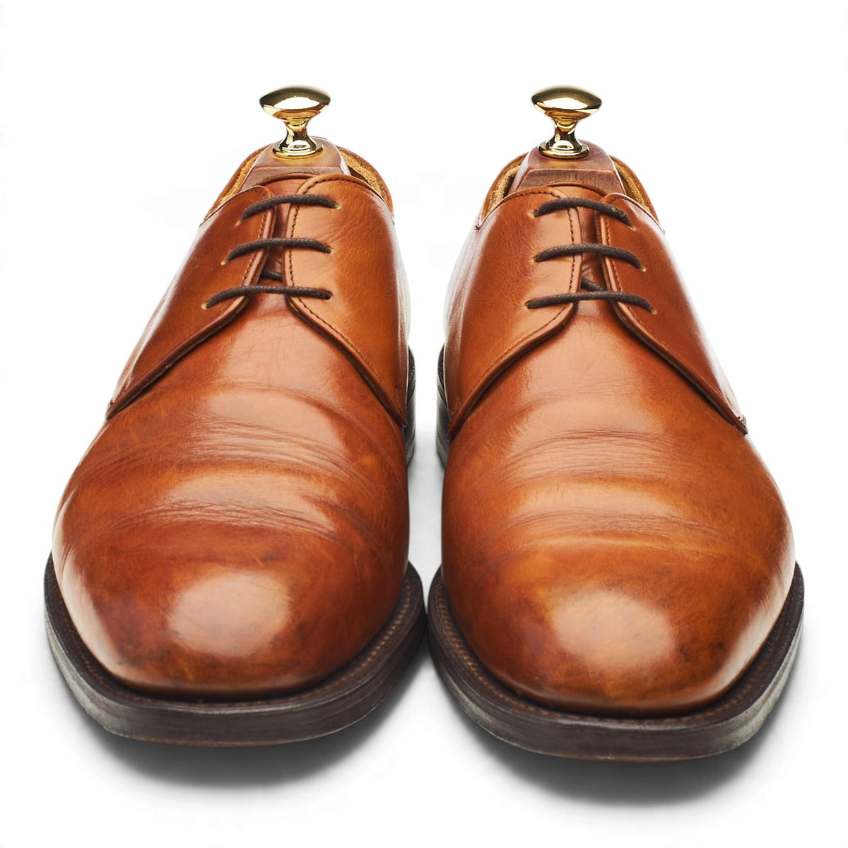 Vintage 'Calvin' Tan Brown Leather Derby UK 9 F