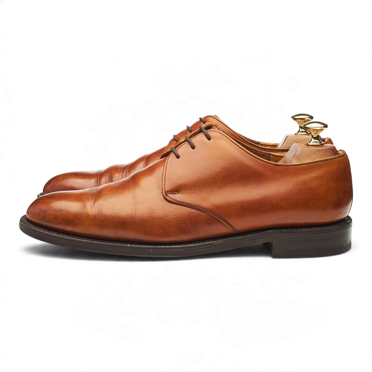 Vintage 'Calvin' Tan Brown Leather Derby UK 9 F