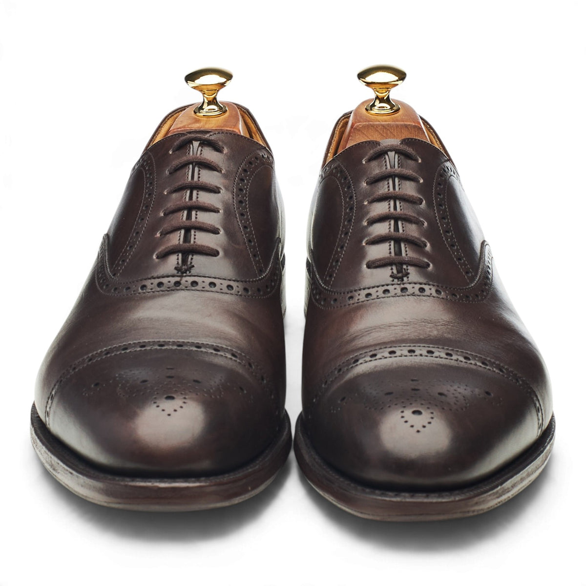 'Toronto' Dark Brown Leather Oxford Brogues UK 9.5 G