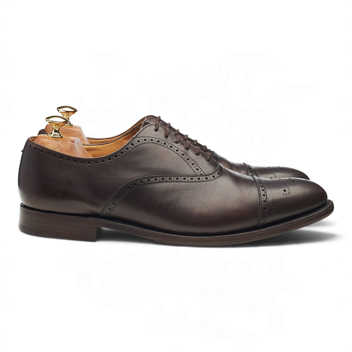 'Toronto' Dark Brown Leather Oxford Brogues UK 9.5 G