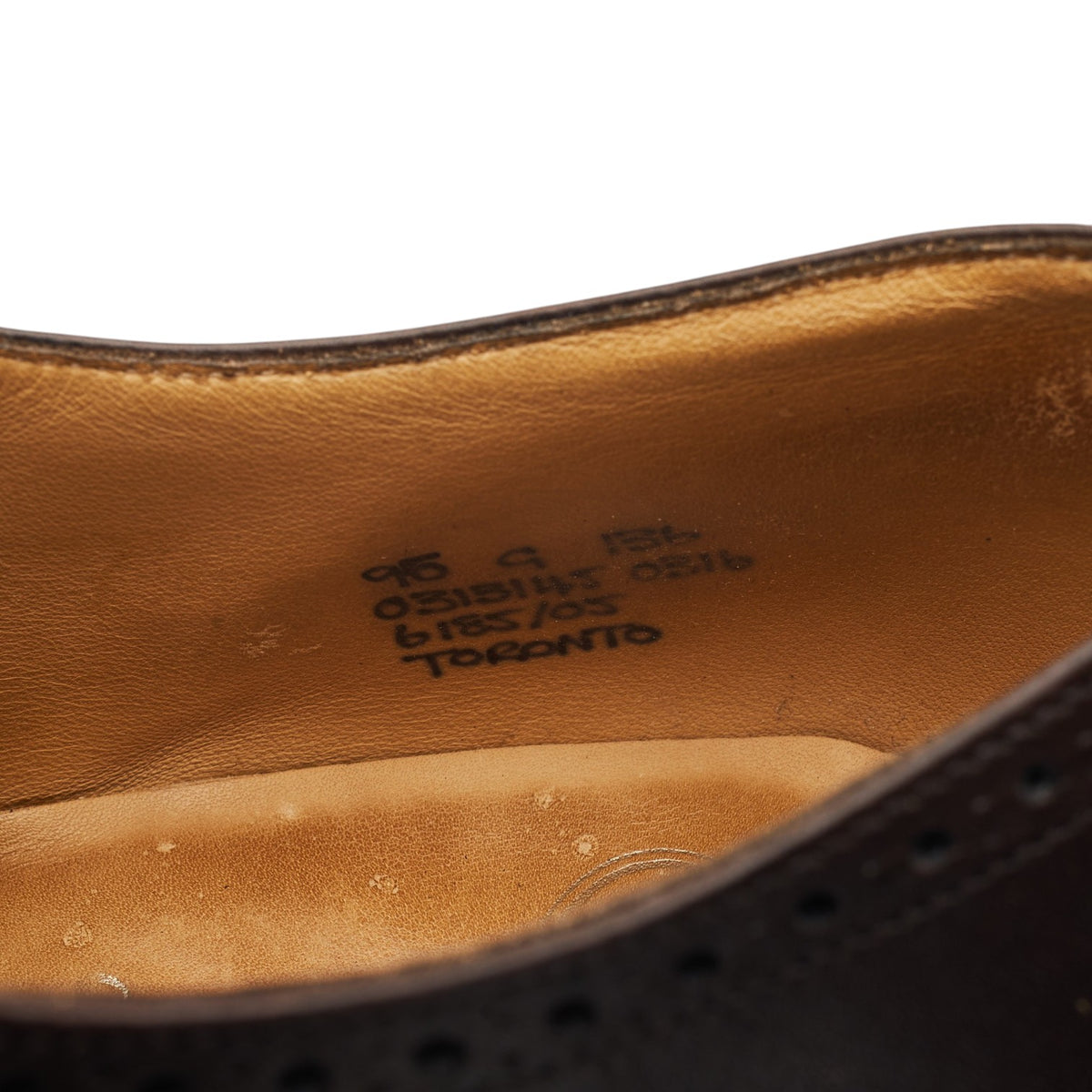 'Toronto' Dark Brown Leather Oxford Brogues UK 9.5 G