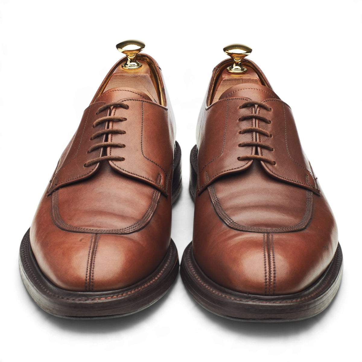 Vintage Brown Leather Split Toe Derby UK 9.5 US 10.5 D