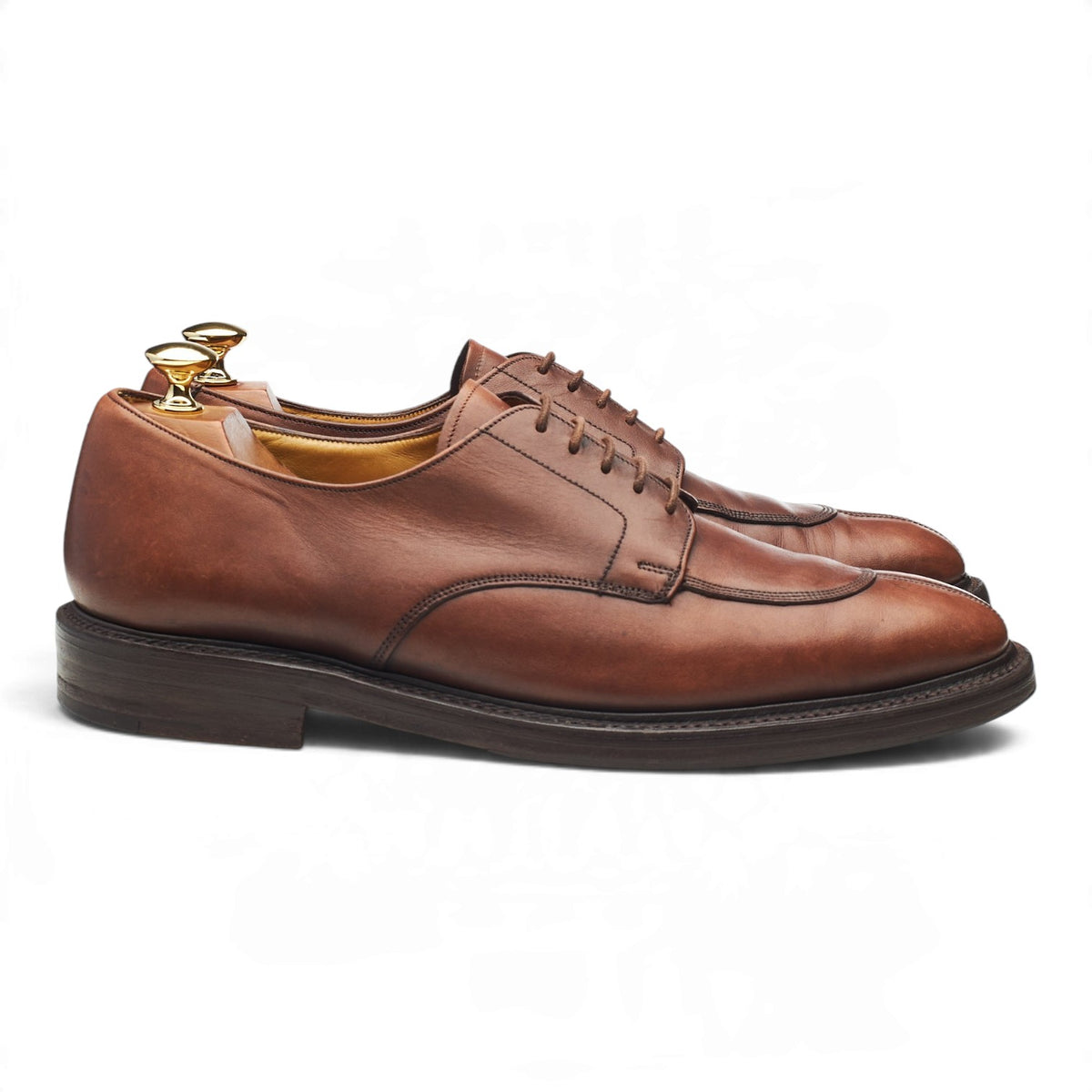 Vintage Brown Leather Split Toe Derby UK 9.5 US 10.5 D