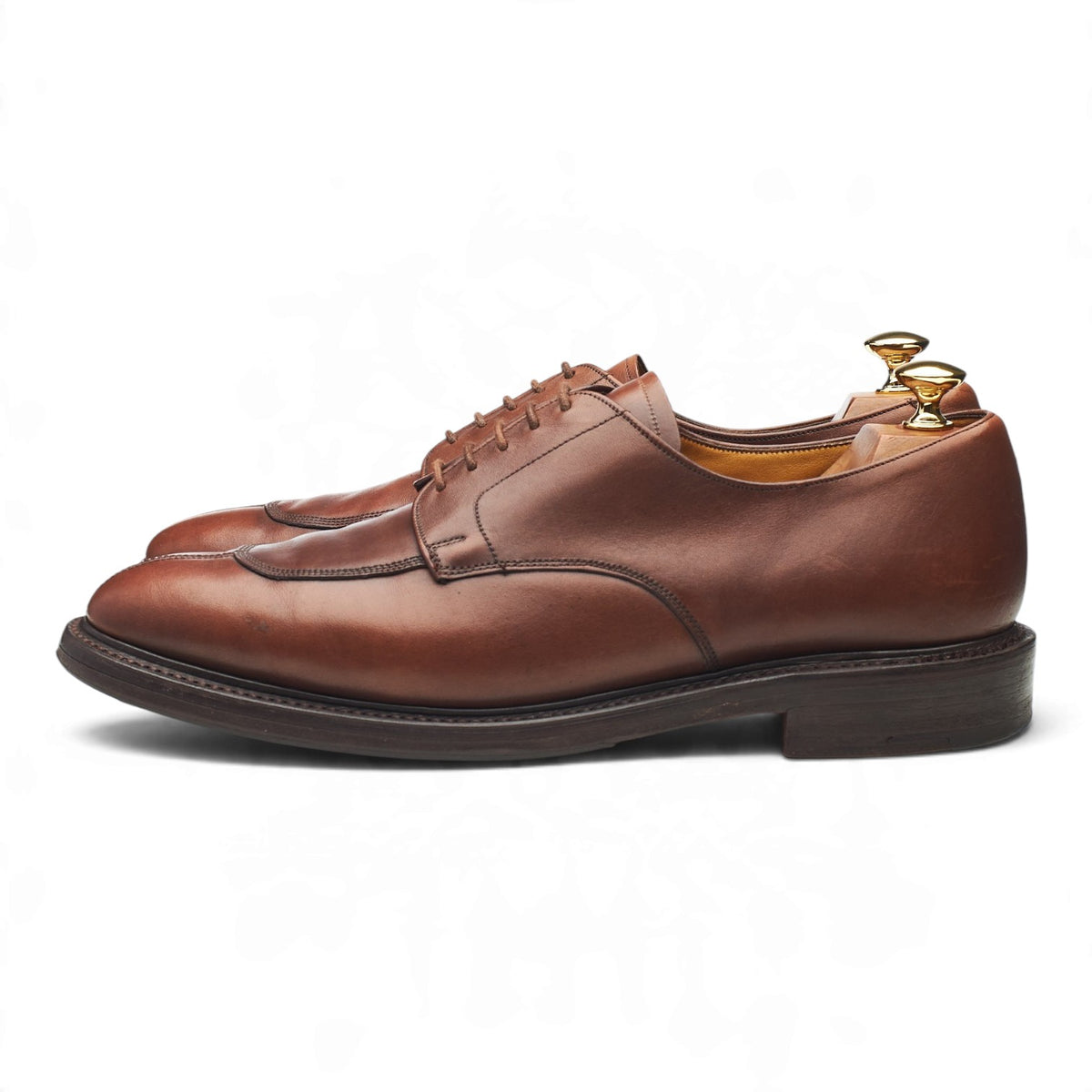 Vintage Brown Leather Split Toe Derby UK 9.5 US 10.5 D