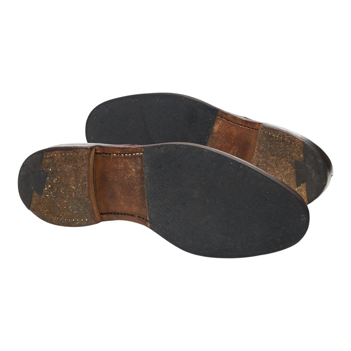 Vintage Brown Leather Split Toe Derby UK 9.5 US 10.5 D