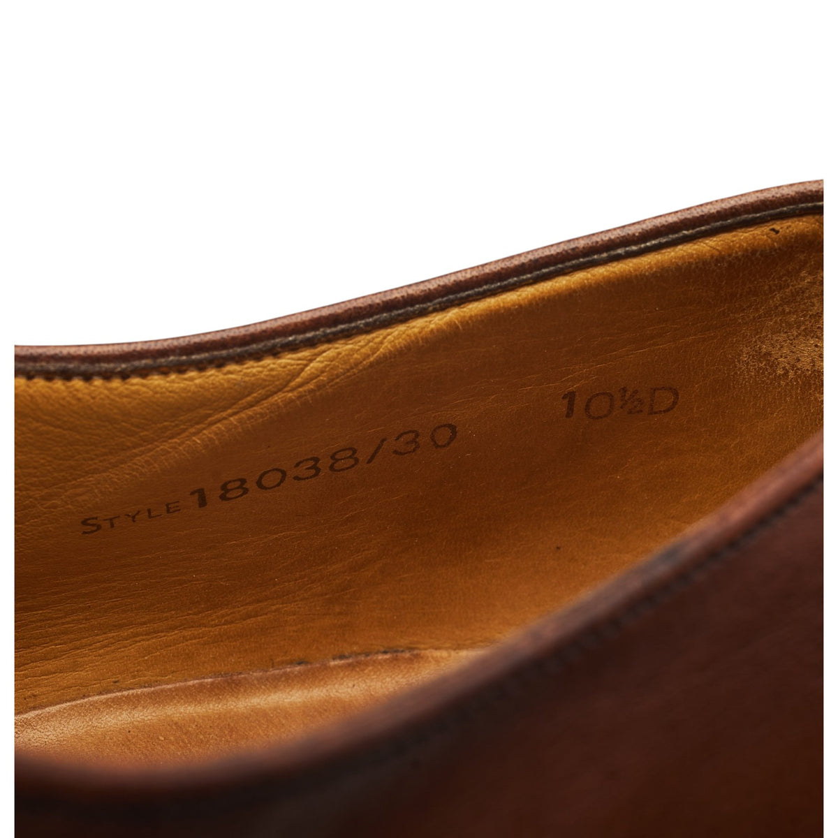Vintage Brown Leather Split Toe Derby UK 9.5 US 10.5 D