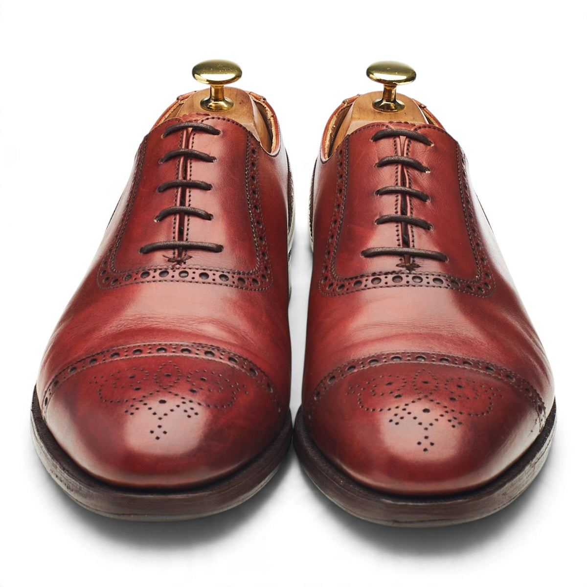 New & Lingwood Tan Brown Leather Oxford Brogues UK 9 E