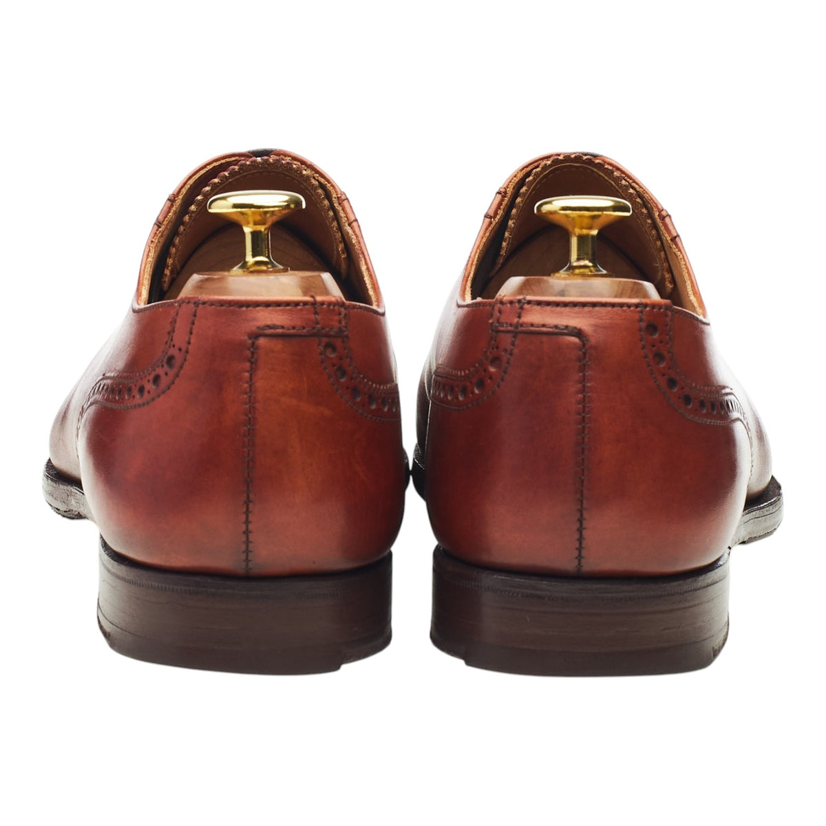 New & Lingwood Tan Brown Leather Oxford Brogues UK 9 E