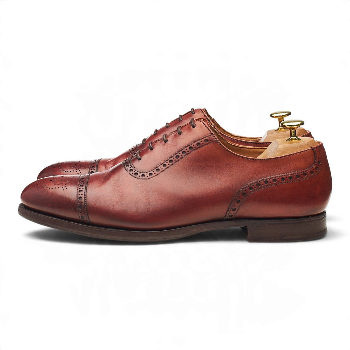 New & Lingwood Tan Brown Leather Oxford Brogues UK 9 E