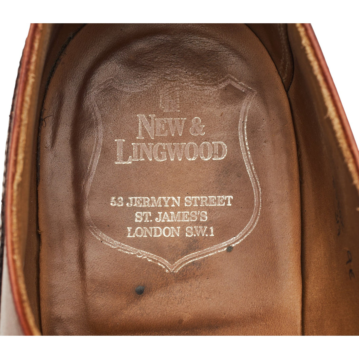 New & Lingwood Tan Brown Leather Oxford Brogues UK 9 E