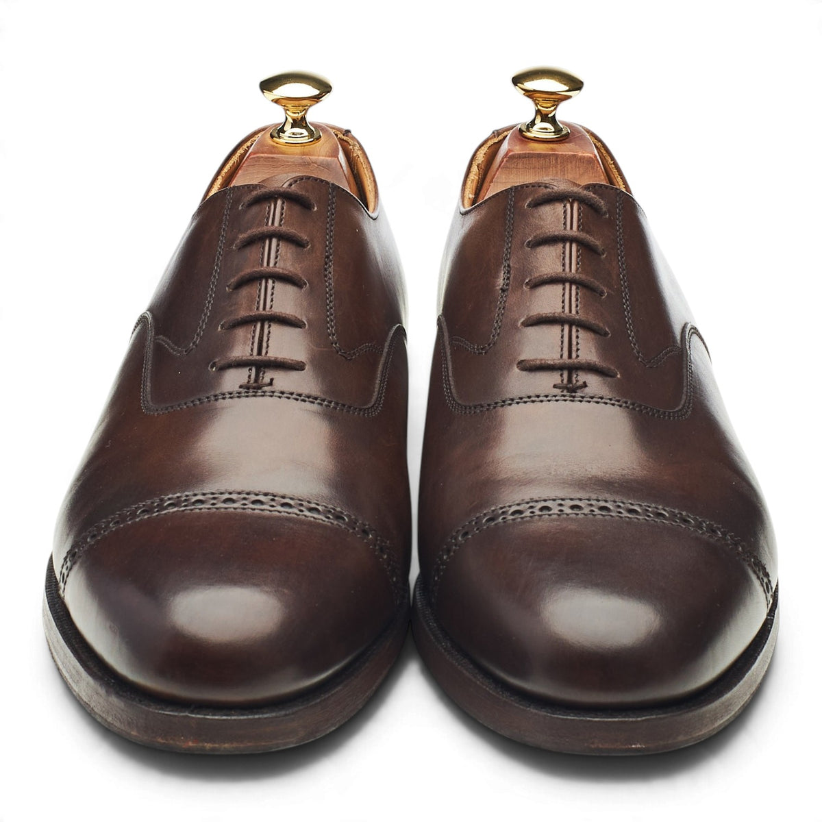 Peal & Co. Dark Brown Leather Oxford UK 8 US 9 E