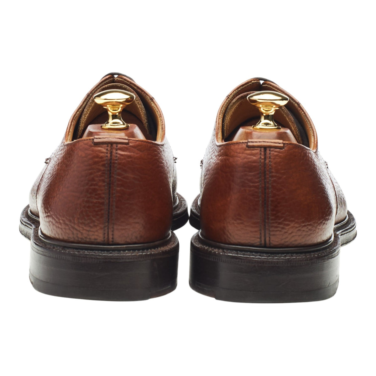 'Dartmoor' Tan Brown Grain Leather Split Toe Derby UK 9 F