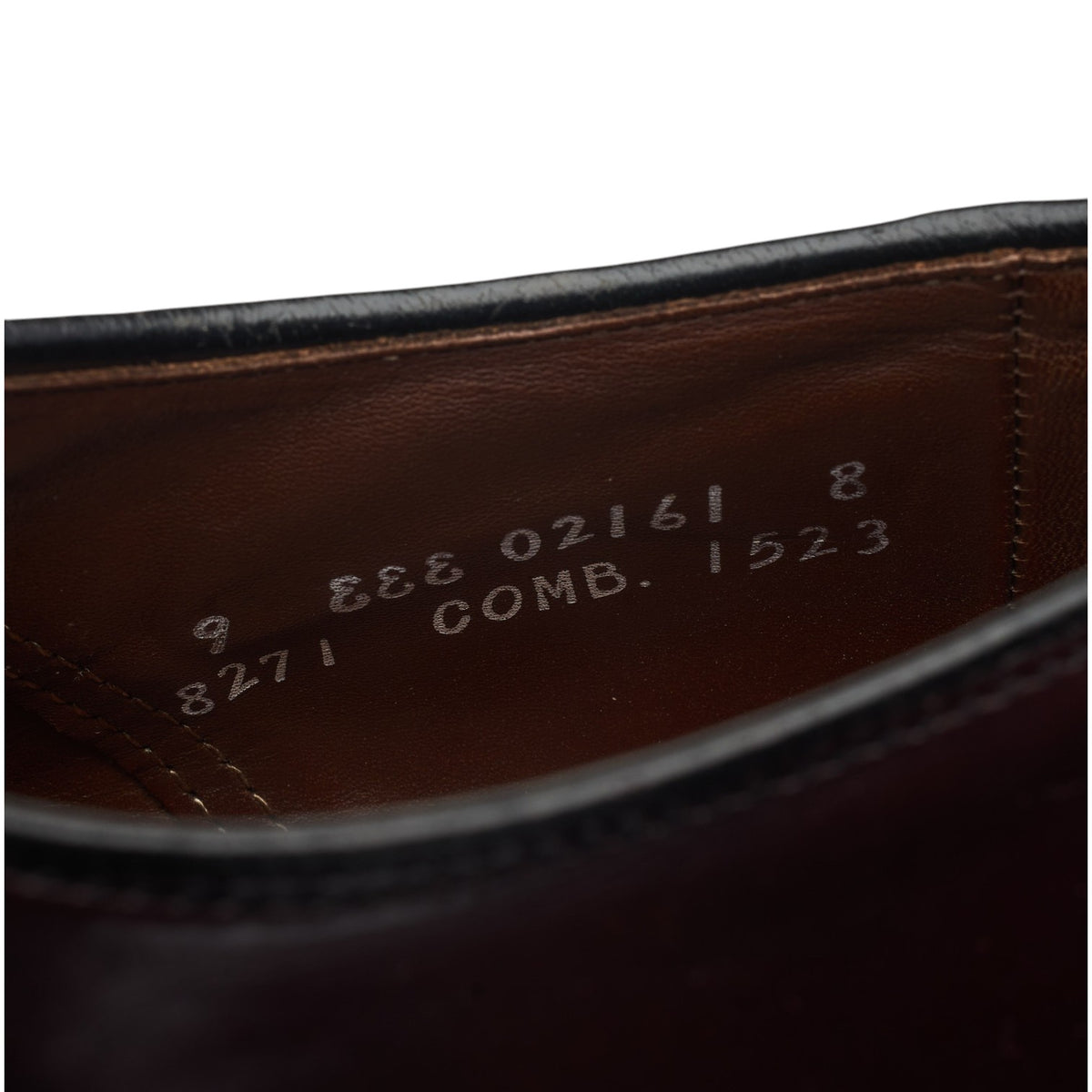 'Polo' Burgundy Black Leather Saddle Oxford UK 8.5 US 9 EEE