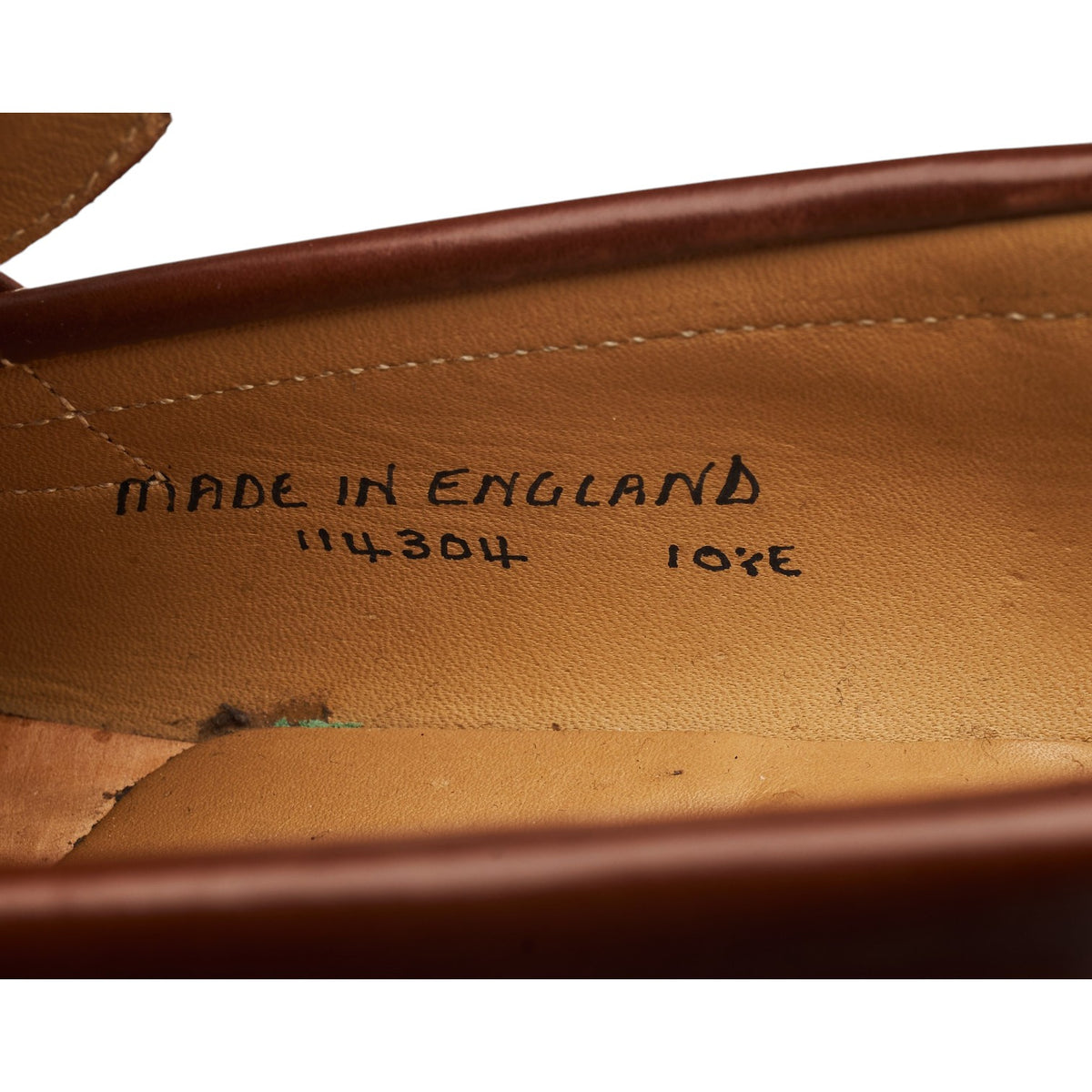 'Epsom' Brown Leather Loafers UK 10.5 E