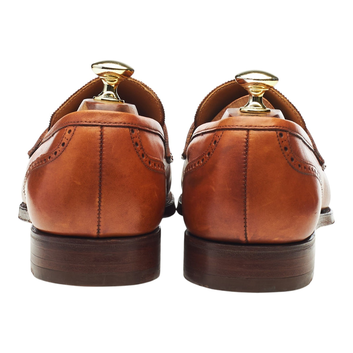 Peal & Co. Tan Brown Leather Loafers UK 7.5 US 8.5 D