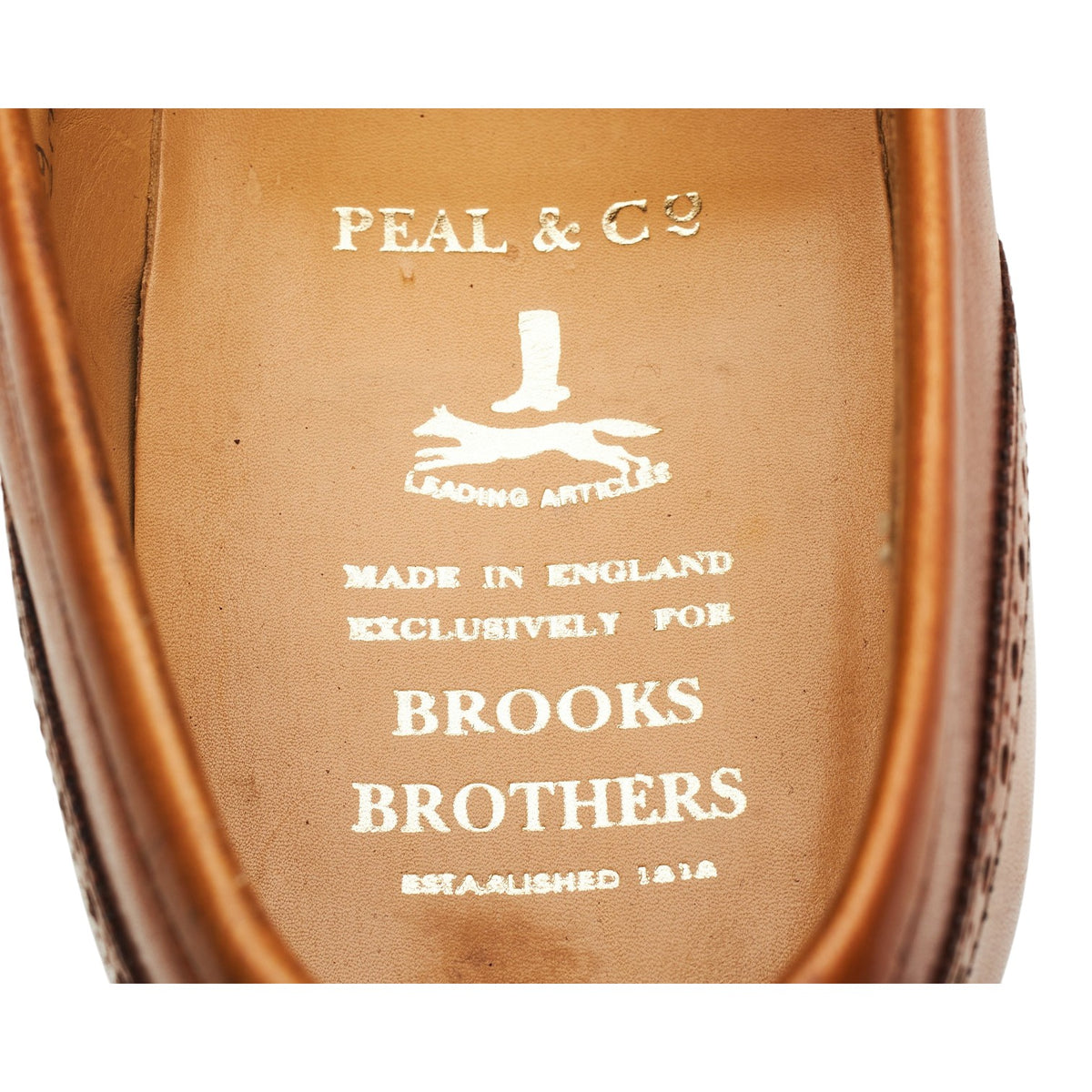 Peal & Co. Tan Brown Leather Loafers UK 7.5 US 8.5 D