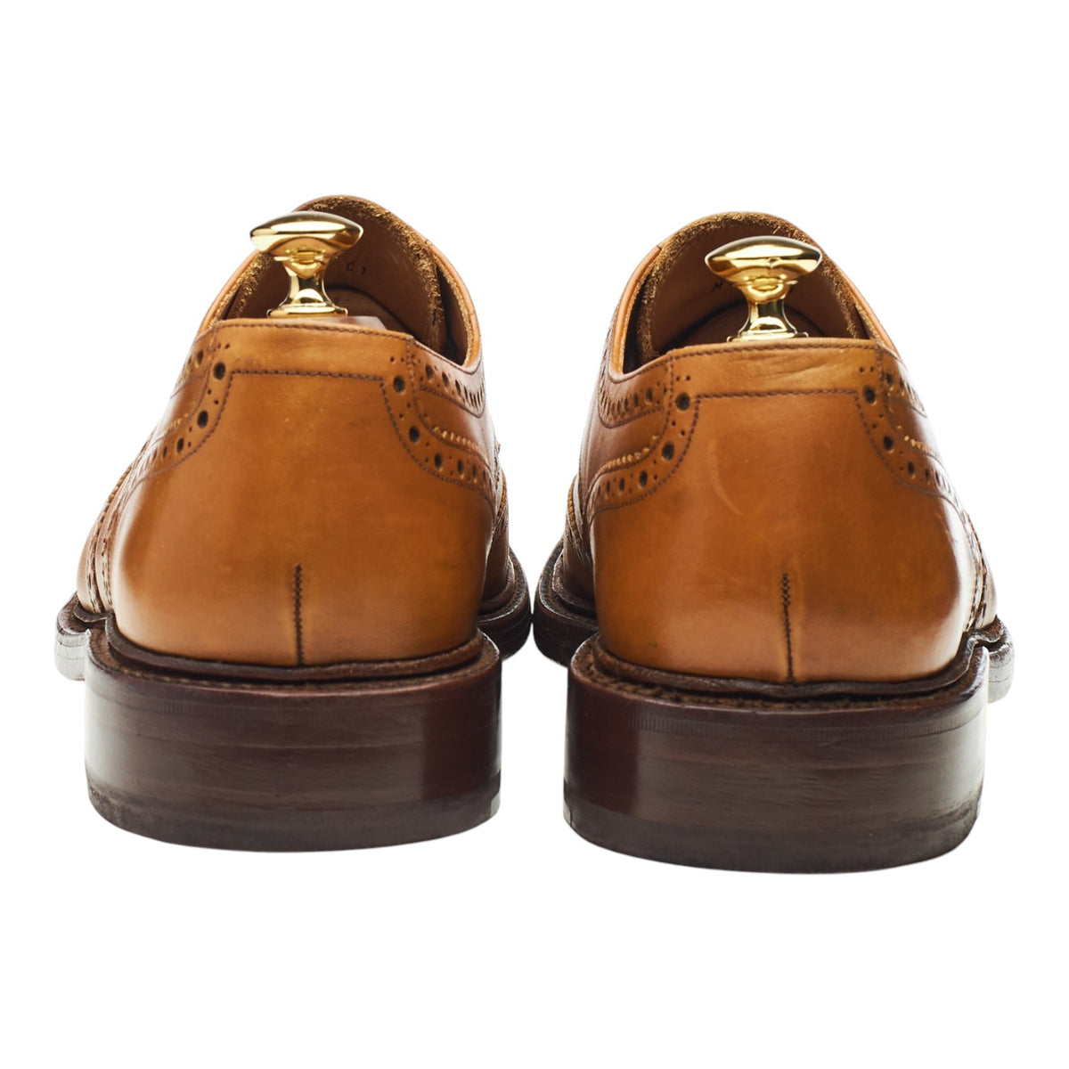 1880 'Chester' Tan Brown Leather Derby Brogues UK 11 F