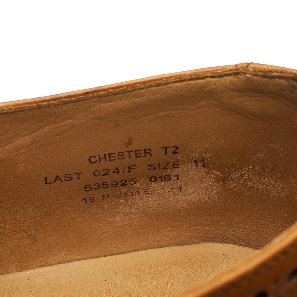 1880 'Chester' Tan Brown Leather Derby Brogues UK 11 F