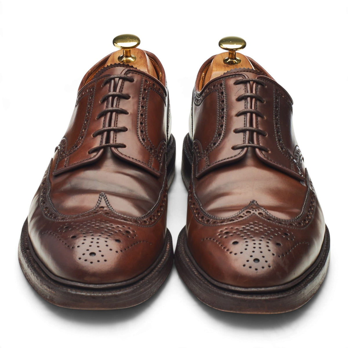 Ralph Lauren Marlow Brown Cordovan Leather Derby Brogues UK 8.5 US 9.5 D