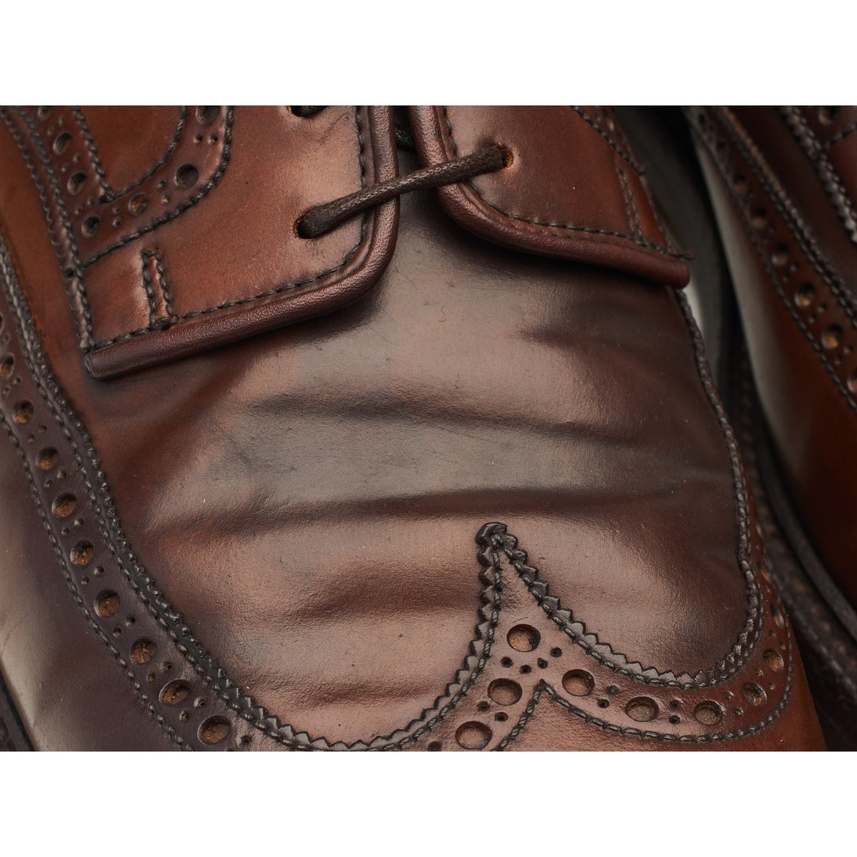 Ralph Lauren Marlow Brown Cordovan Leather Derby Brogues UK 8.5 US 9.5 D