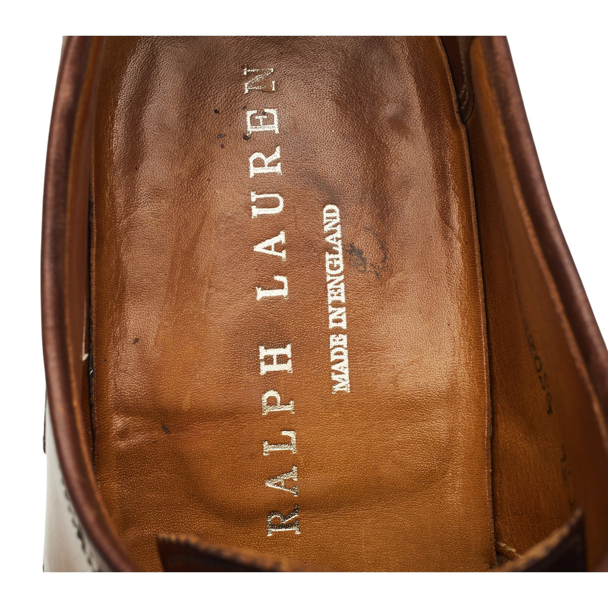 Ralph Lauren Marlow Brown Cordovan Leather Derby Brogues UK 8.5 US 9.5 D