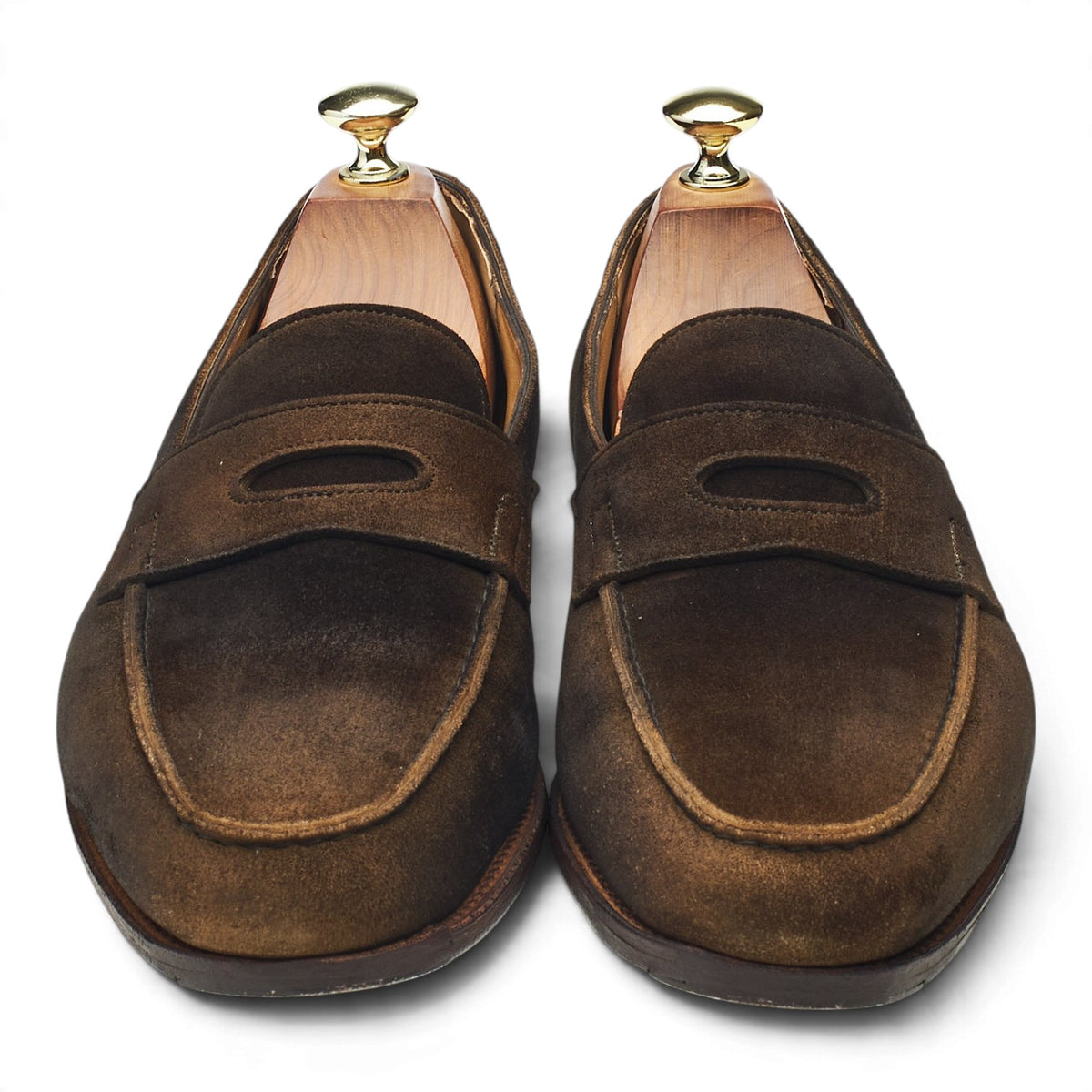 'Lopez' Dark Brown Suede Loafers UK 7 E
