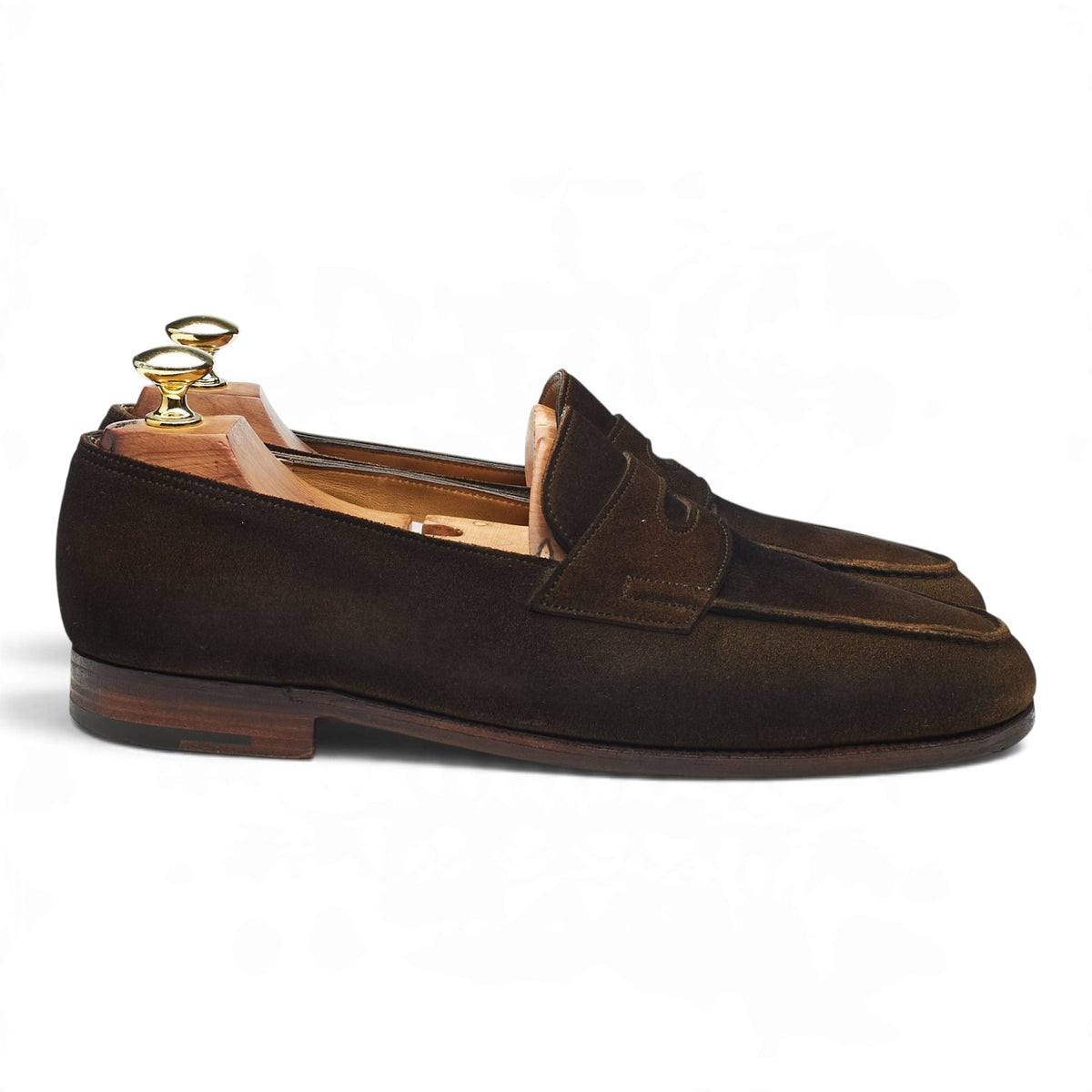 'Lopez' Dark Brown Suede Loafers UK 7 E