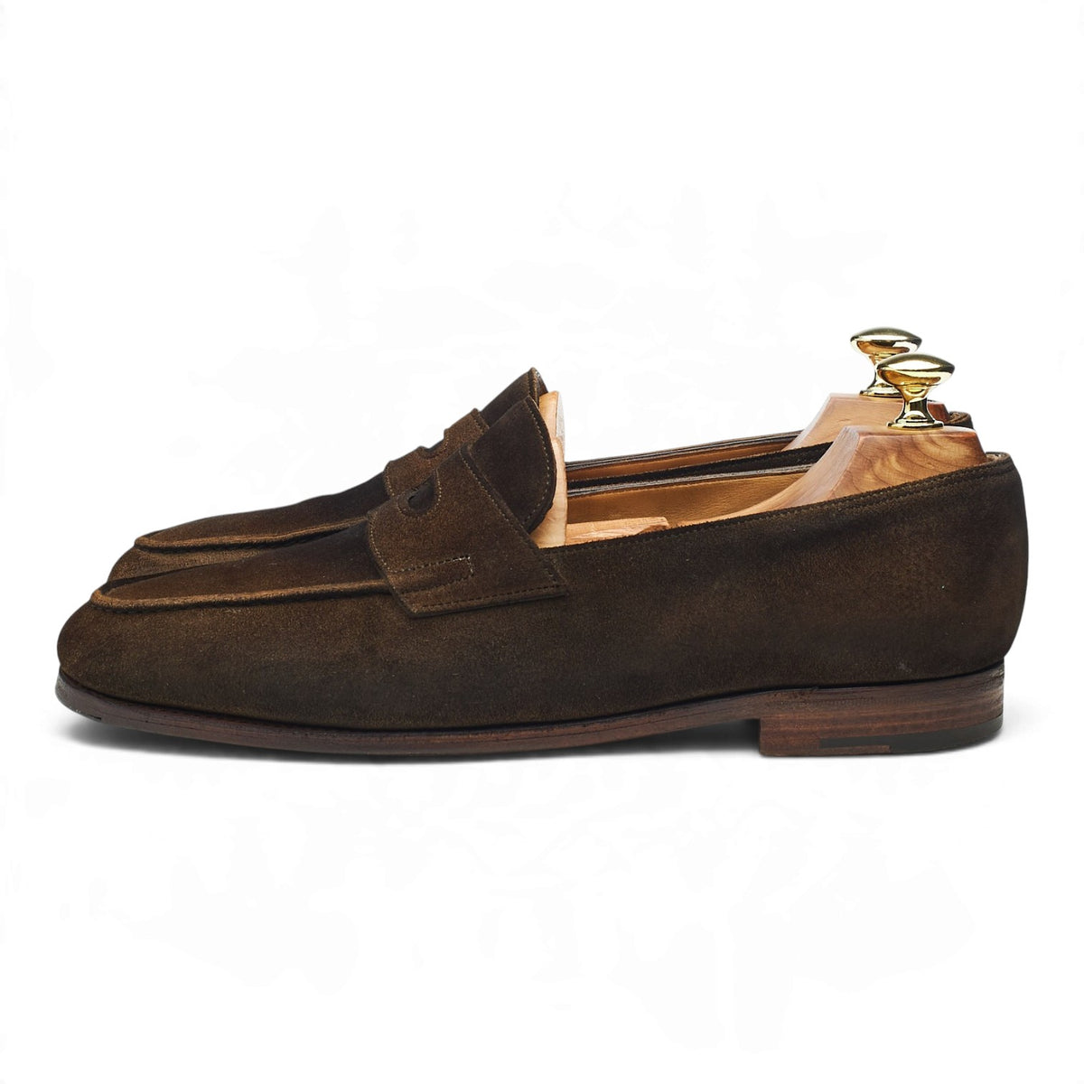 'Lopez' Dark Brown Suede Loafers UK 7 E