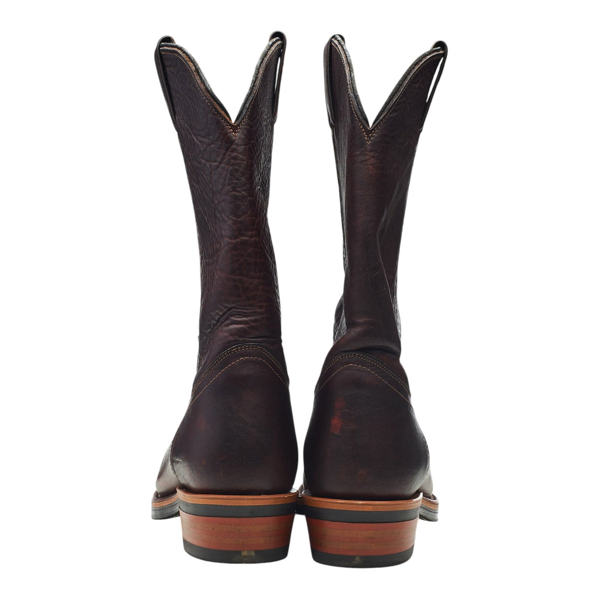 Dark Brown Leather Western Boots UK 9 US 10 D