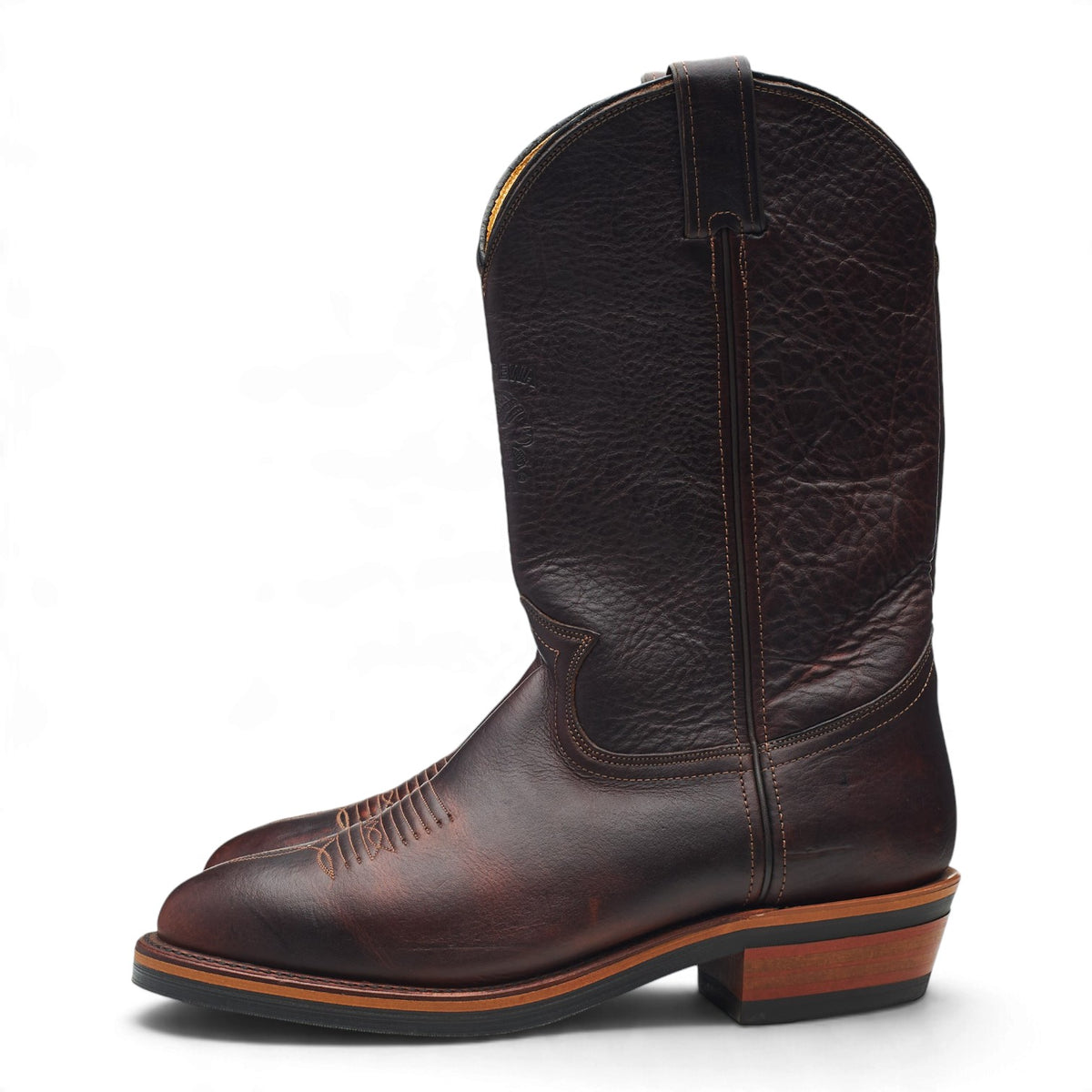 Dark Brown Leather Western Boots UK 9 US 10 D