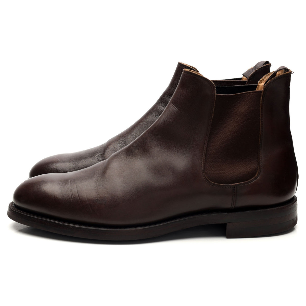 &#39;Chelsea 5&#39; Dark Brown Leather Chelsea Boots UK 9.5 E