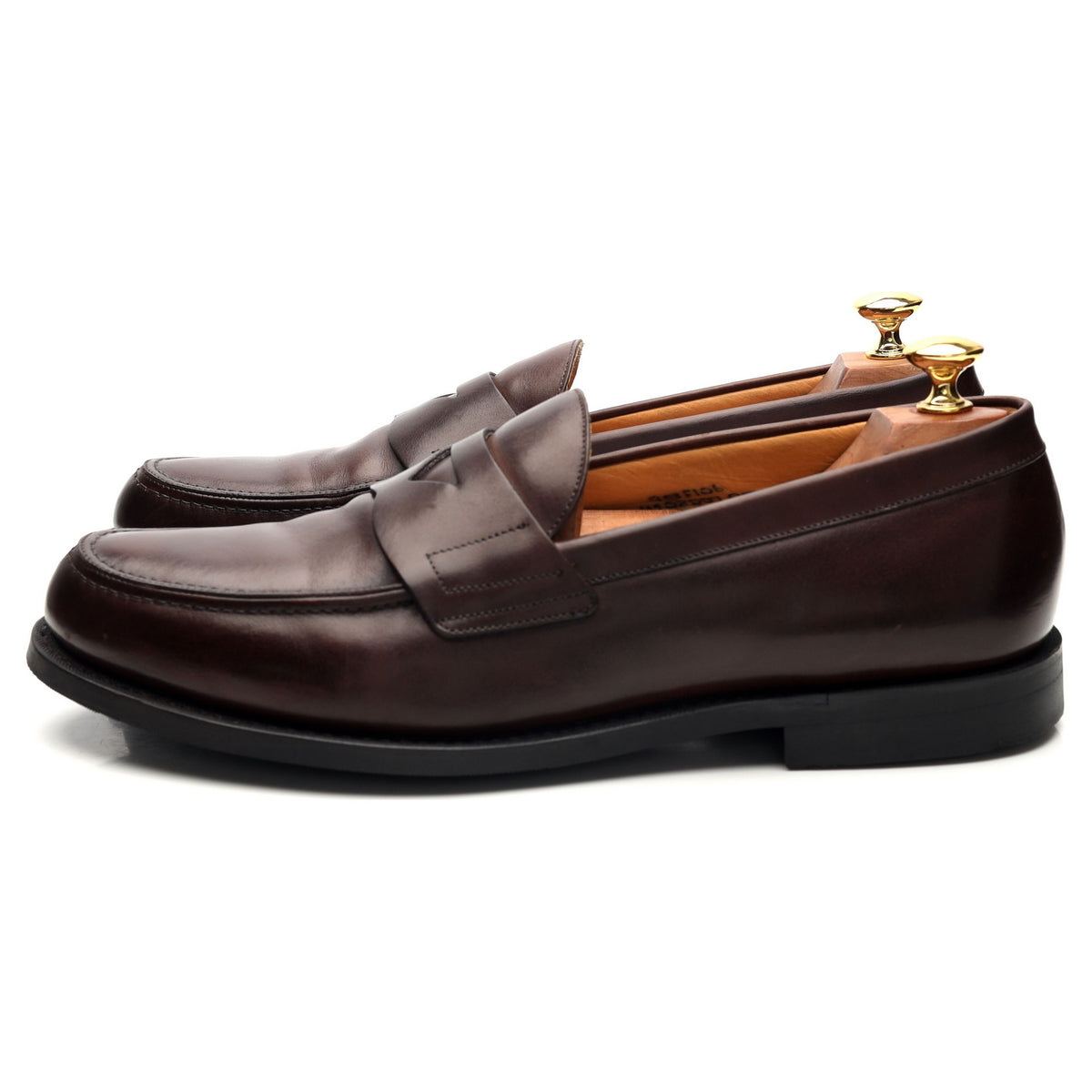 &#39;Elveden&#39; Dark Brown Leather Loafers UK 9.5 F