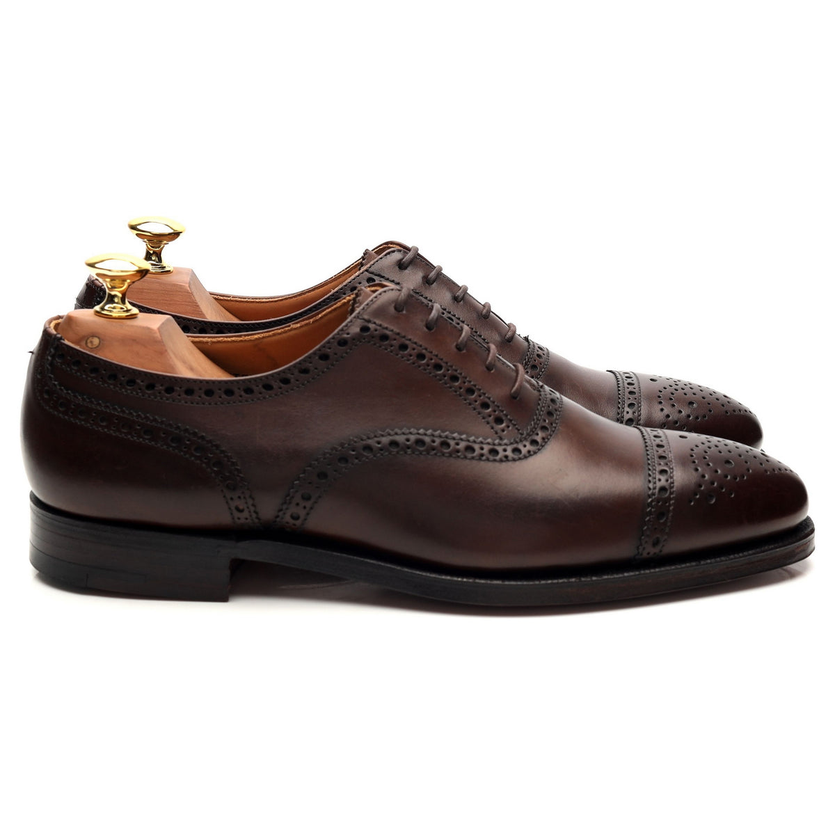 &#39;Westfield&#39; Dark Brown Leather Oxford Brogue UK 6.5 E