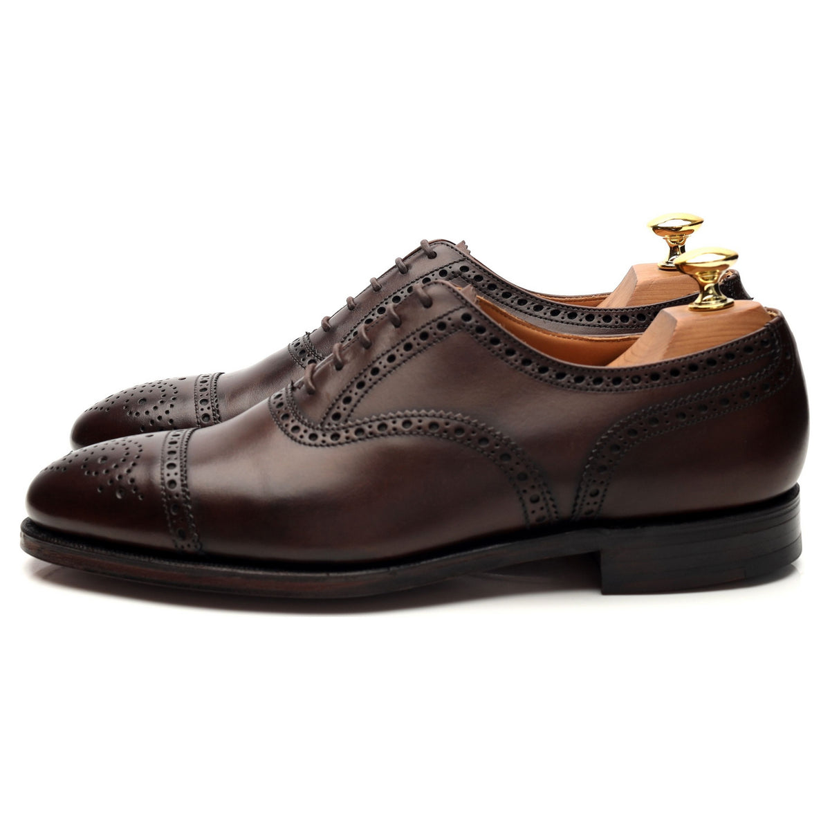 &#39;Westfield&#39; Dark Brown Leather Oxford Brogue UK 6.5 E