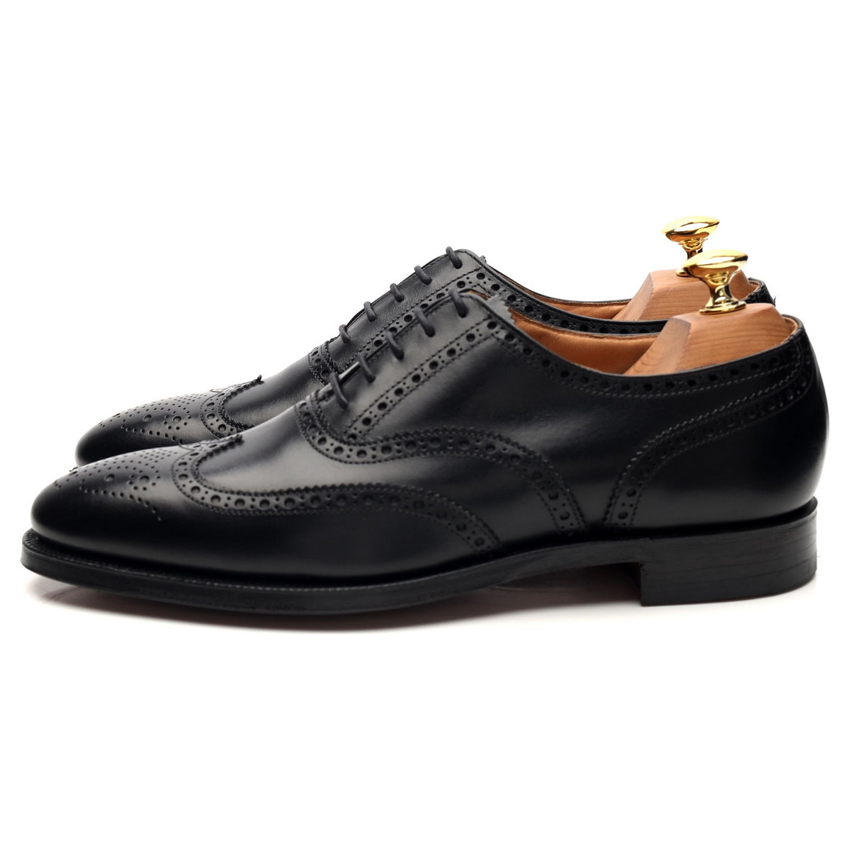 &#39;Finsbury&#39; Black Leather Oxford Brogues UK 6 E