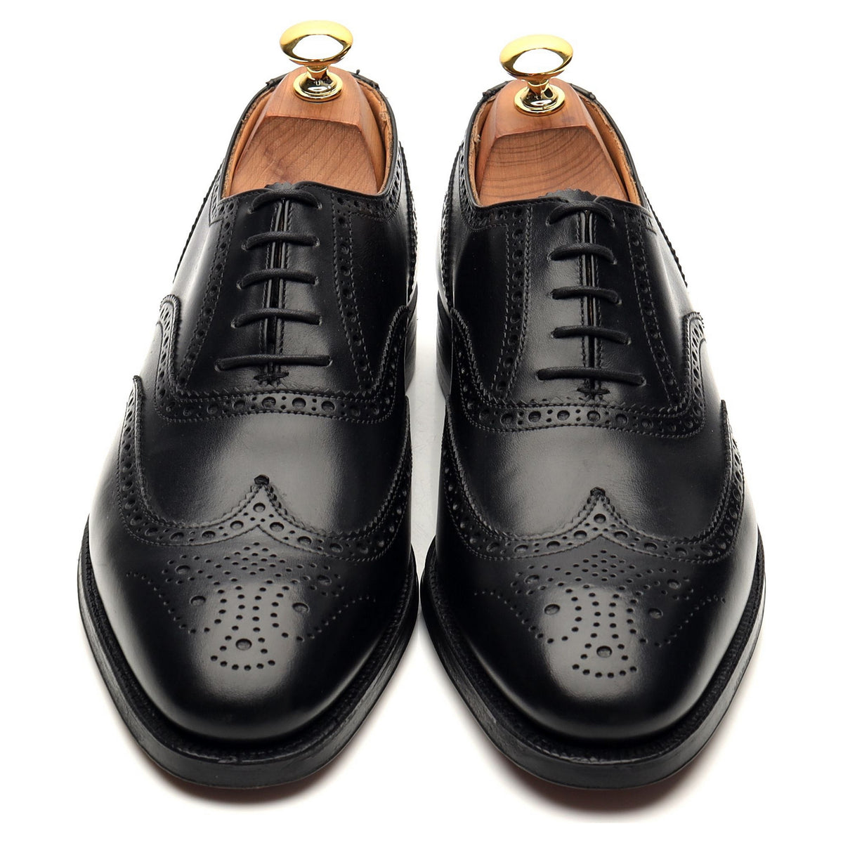 &#39;Finsbury&#39; Black Leather Oxford Brogues UK 6 E