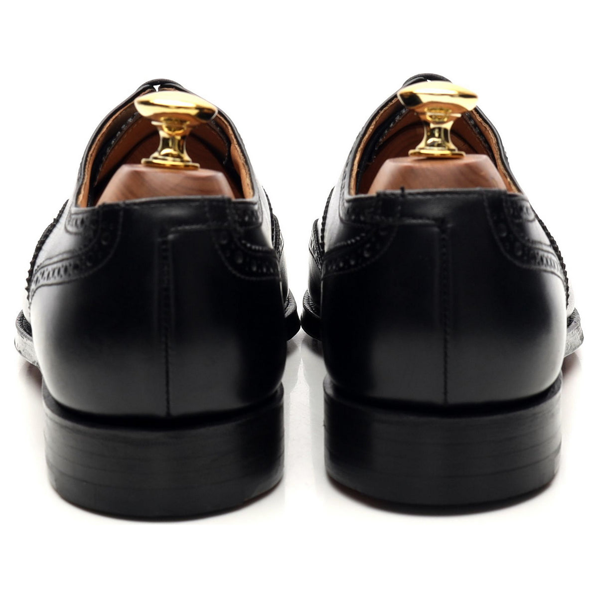 &#39;Finsbury&#39; Black Leather Oxford Brogues UK 6 E