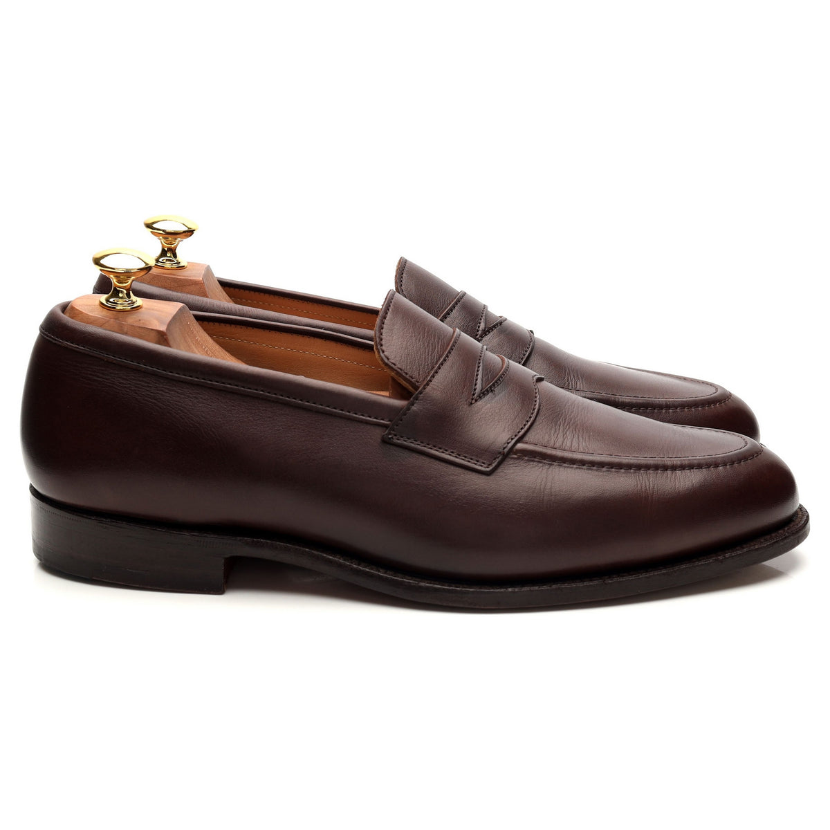 Dark Brown Leather Loafers UK 9.5