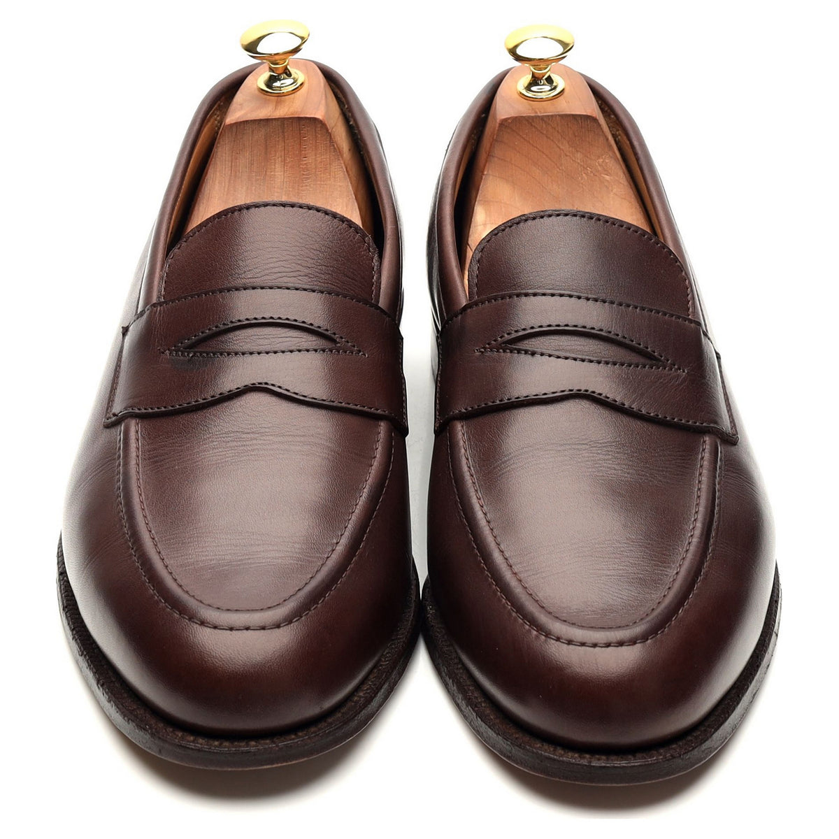 Dark Brown Leather Loafers UK 9.5