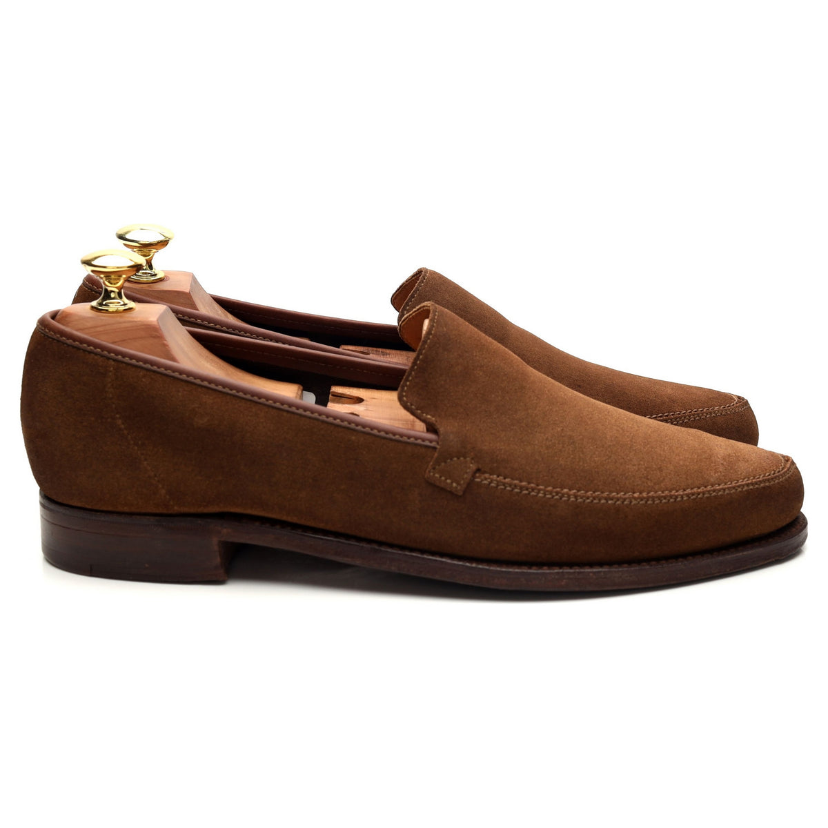 New &amp; Lingwood Snuff Brown Suede Loafer UK 8 E