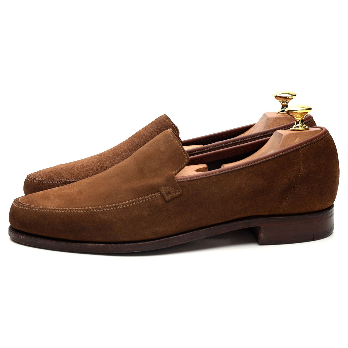 New &amp; Lingwood Snuff Brown Suede Loafer UK 8 E