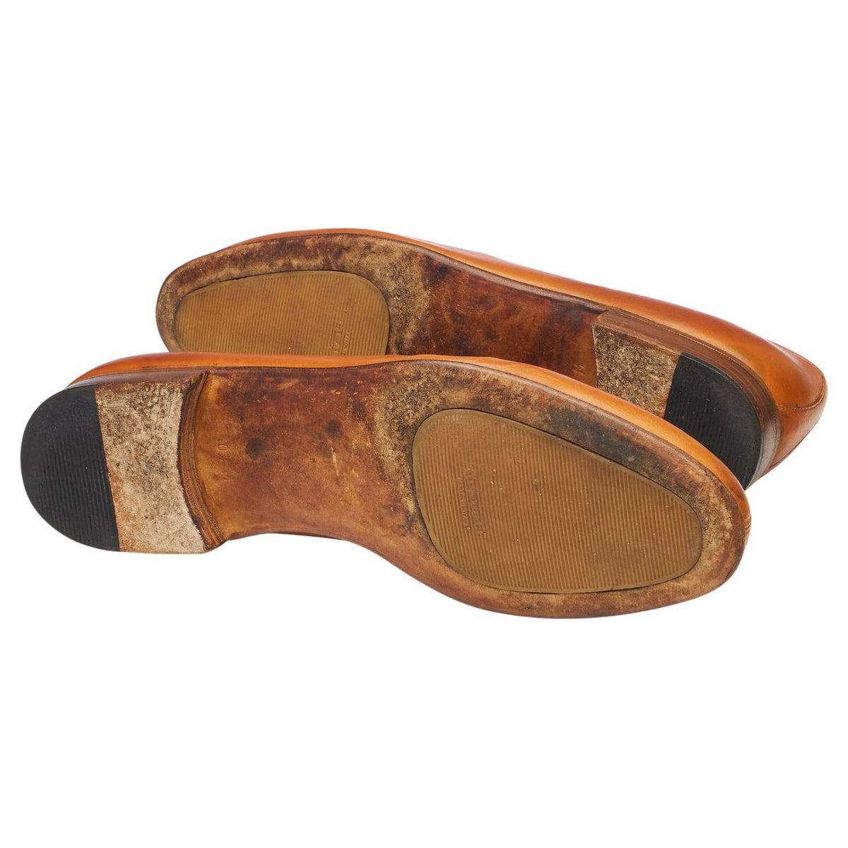 Tan Brown Leather Tassel Loafers UK 10 US 10.5