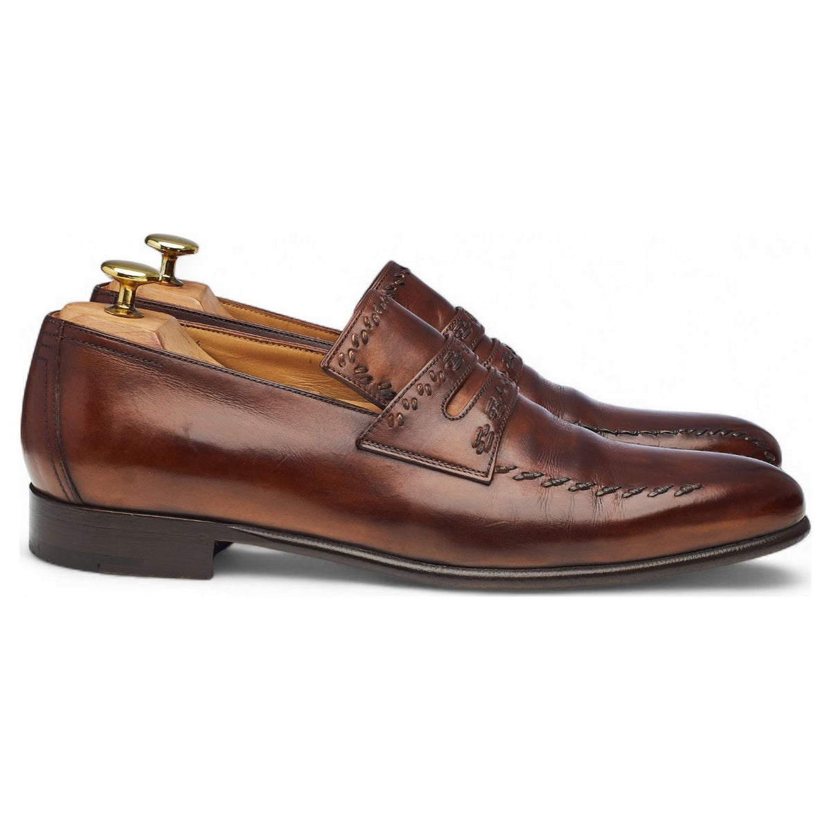 'Andy' Brown Leather Loafers UK 8.5