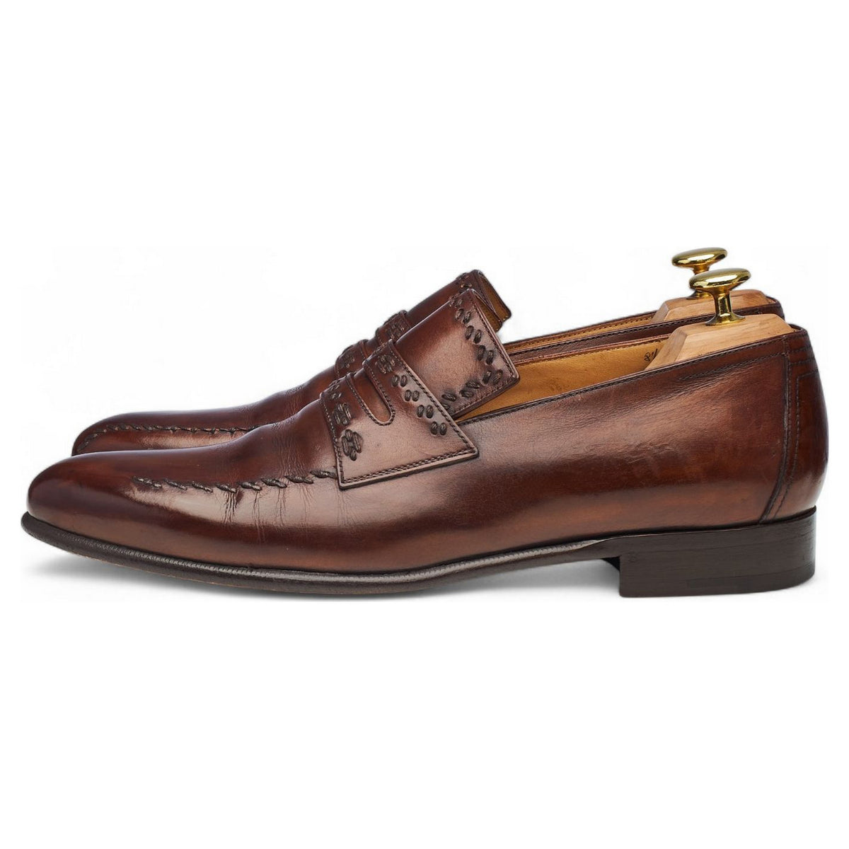 'Andy' Brown Leather Loafers UK 8.5