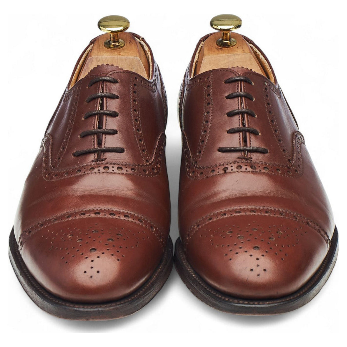 'Plymouth' Brown Leather Oxford Brogues UK 8 F
